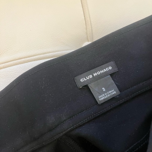 Club Monaco front faux leather leggings- back ponte knit - Picture 2 of 3